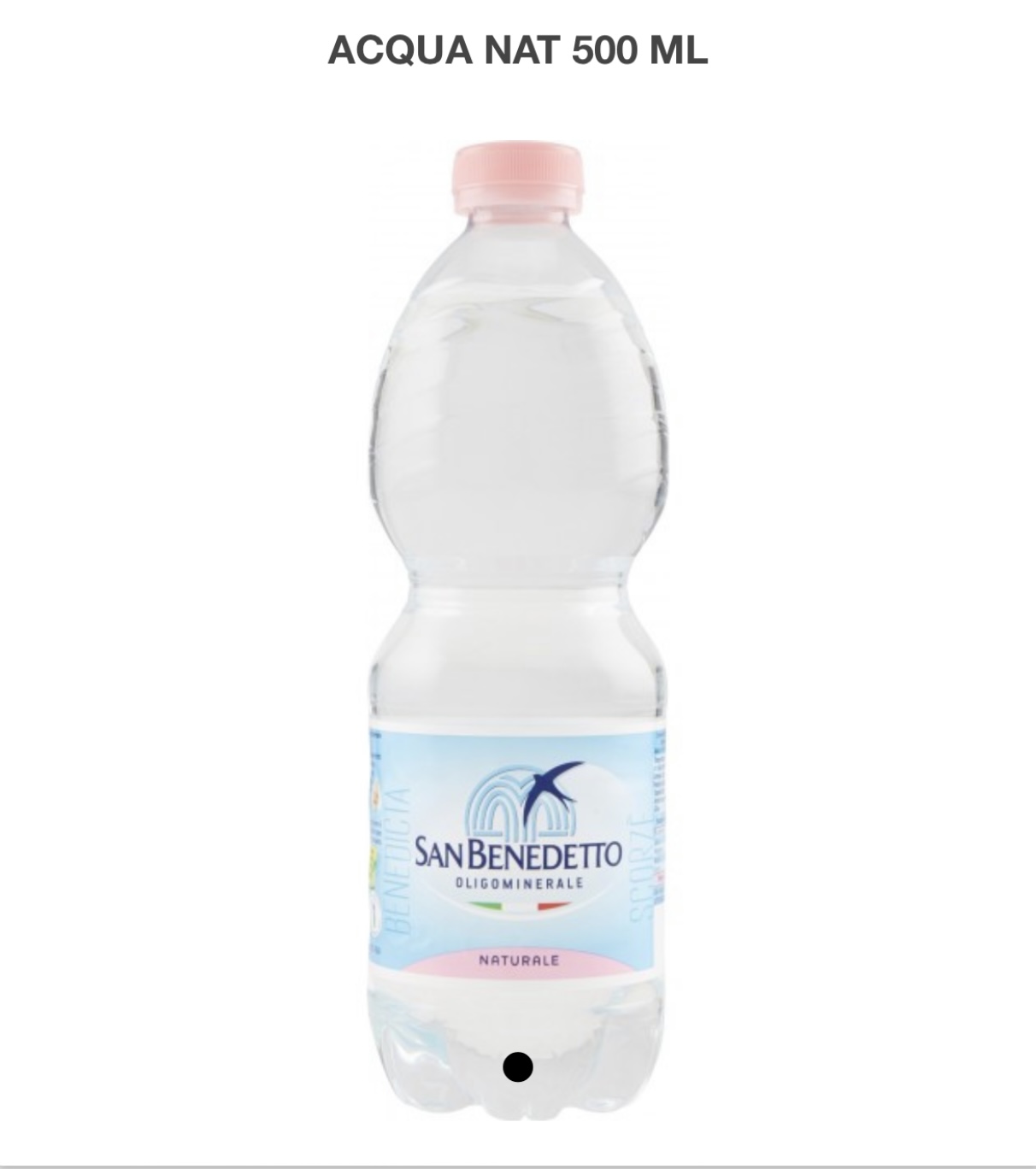 Acqua San Benedetto naturale 500 ml