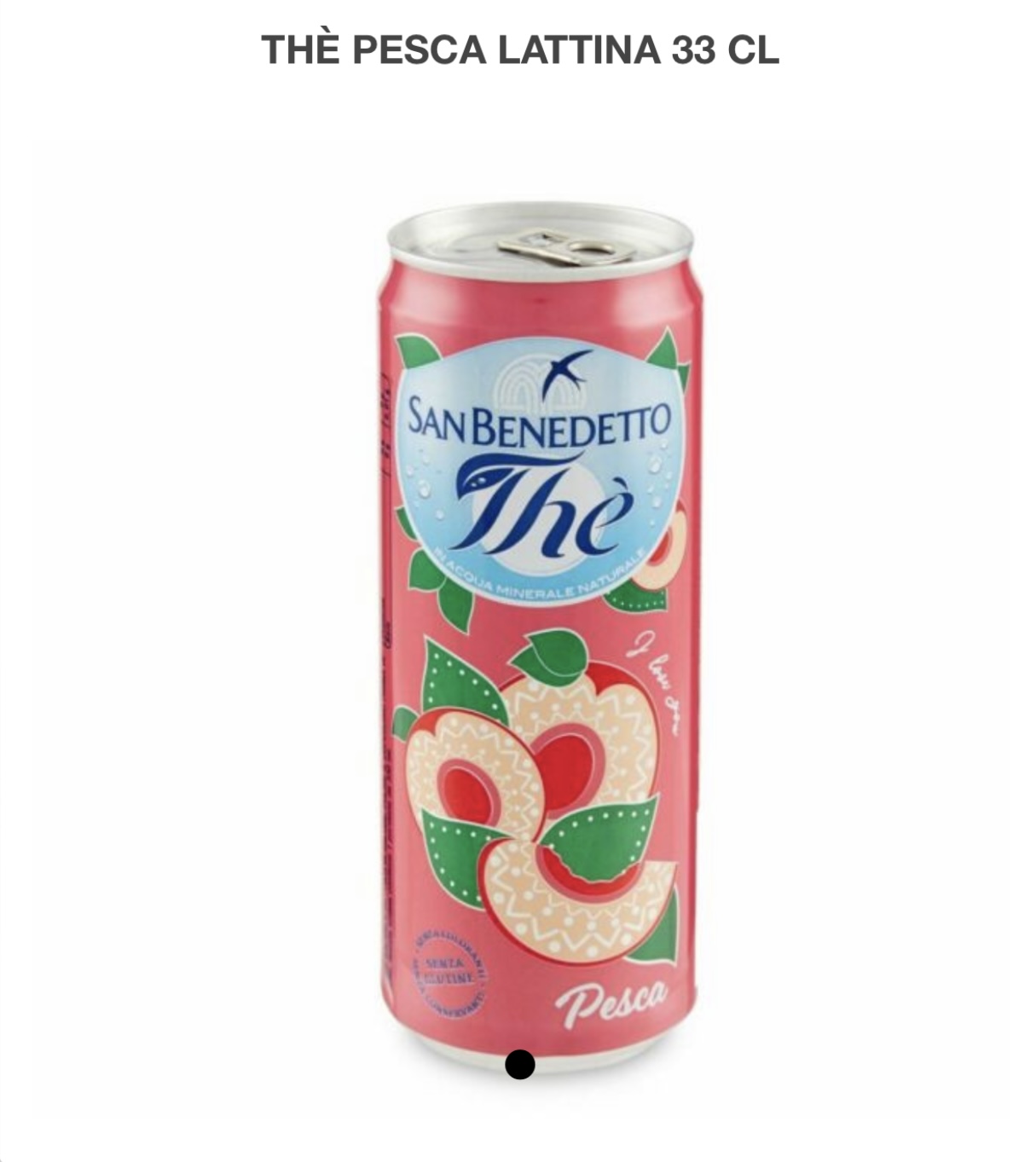 Thè pesca San Benedetto lattina 33 cl